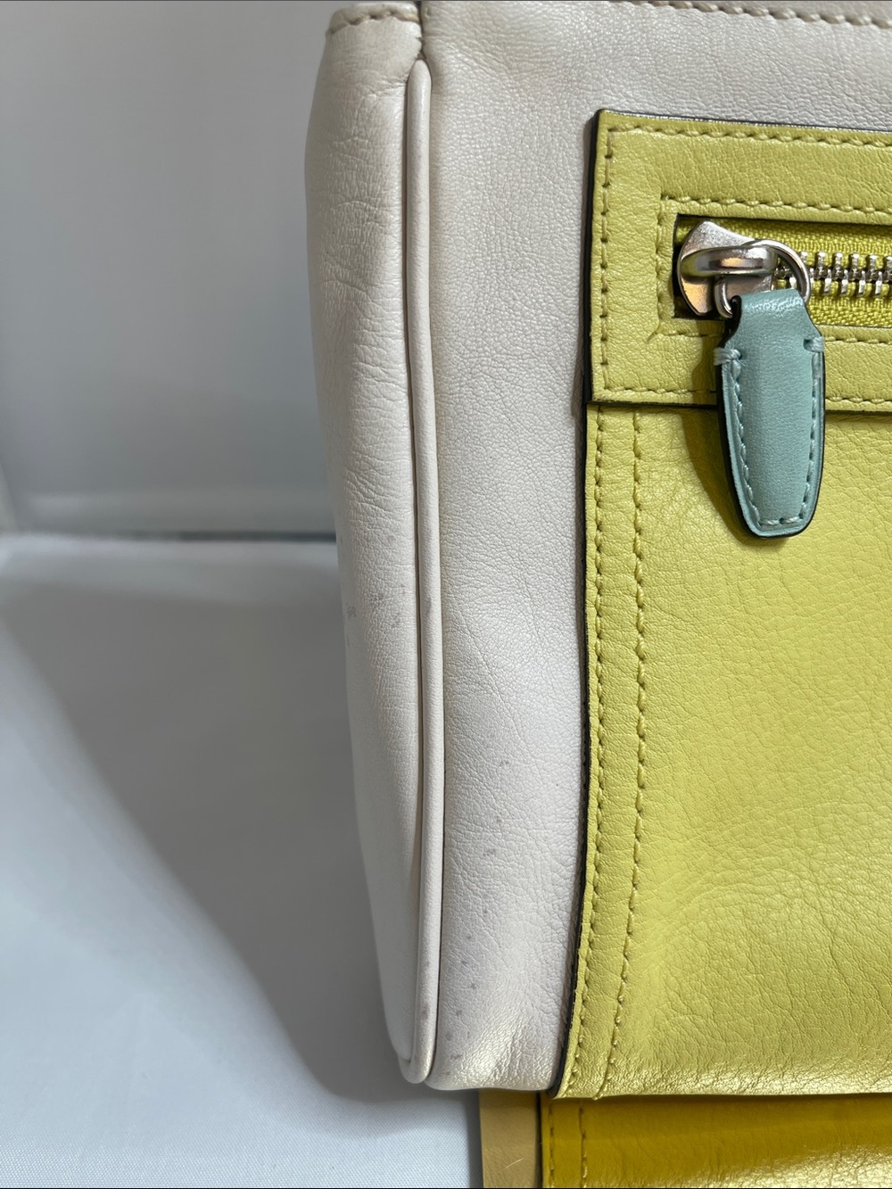 Coach Yellow and Cream Legacy Leather Clutch - Picture 10 of 11